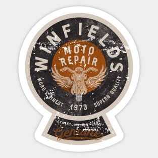 Winfields Moto Repair Retro Logo Sticker